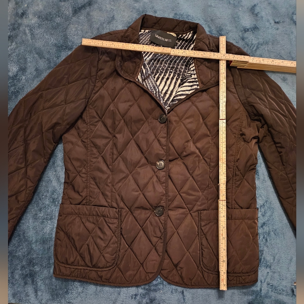 Lafayette 148 New York Size 12 Quilted full zip jacket